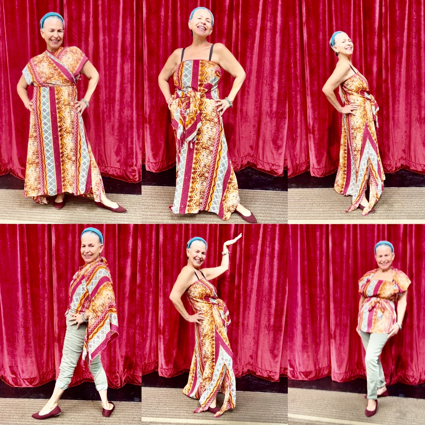 Afghan Orange Camor’ -Multi-Purpose design - 6 Ways to wear