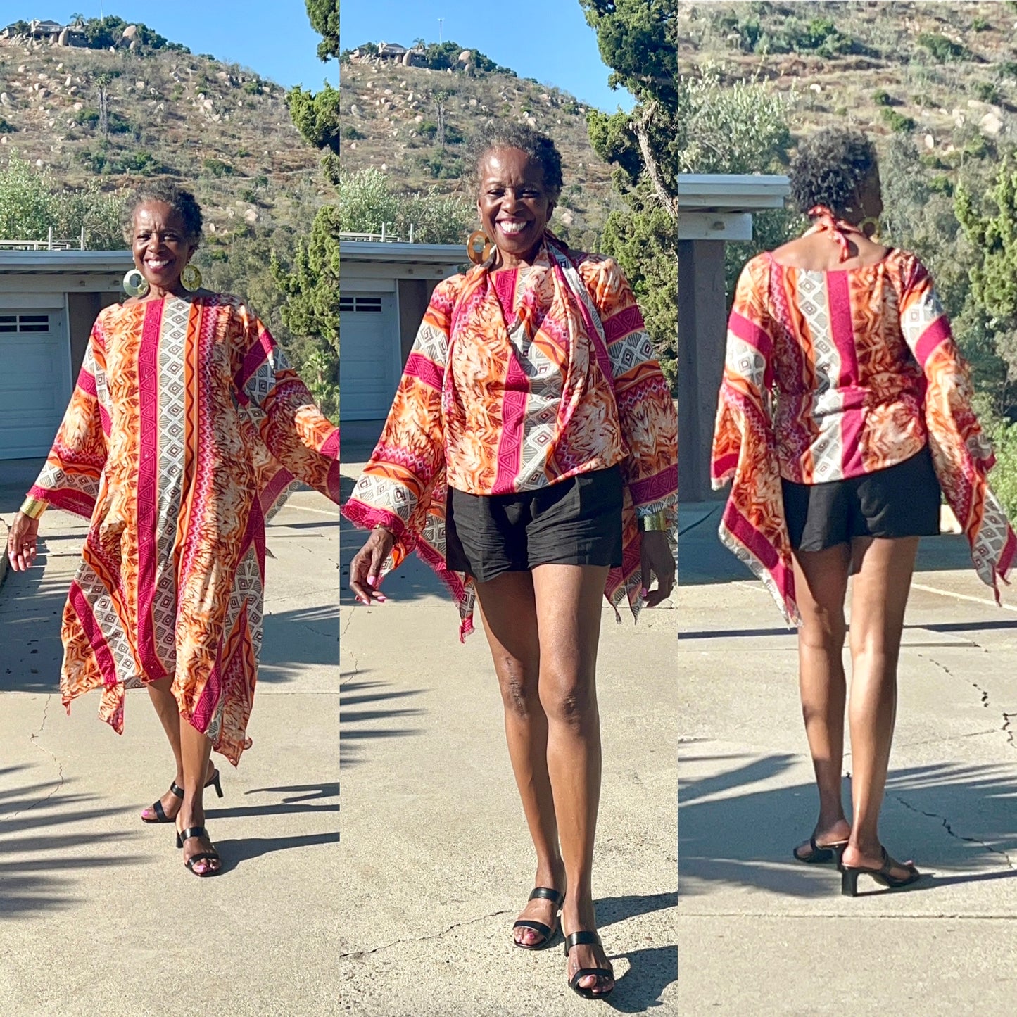 Afghan Orange Camor’ -Multi-Purpose design - 6 Ways to wear